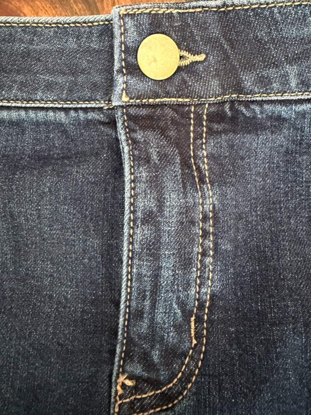 Draper James Denim Midi Skirt A-Line - Picture 3 of 5
